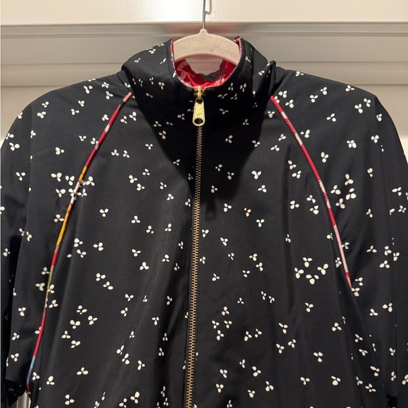 Vintage 90s Marcia Reversible Floral Bomber Jacket M – Talon Zipper Artsy Boho - Picture 8 of 17